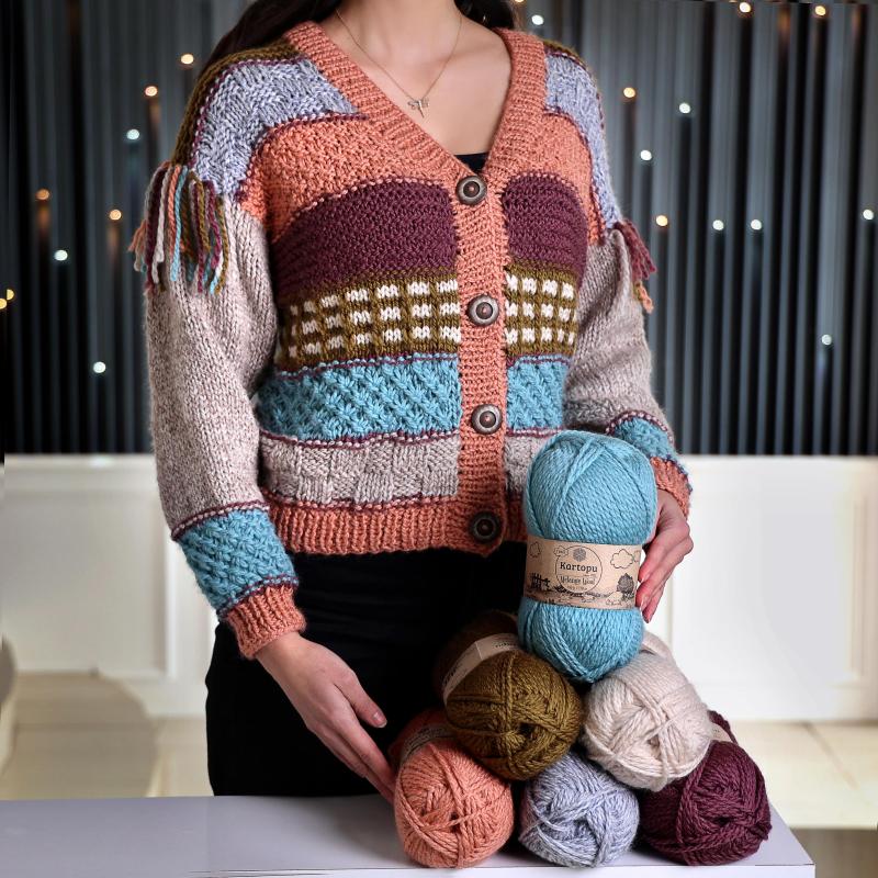 Kartopu Melange Wool Soft and Durable Yarn for Knitting and Crochet