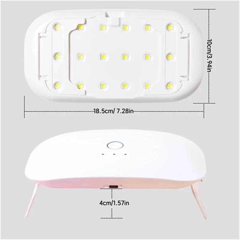 جهاز تجفيف الأظافر UV LED 24 واط قابل للشحن