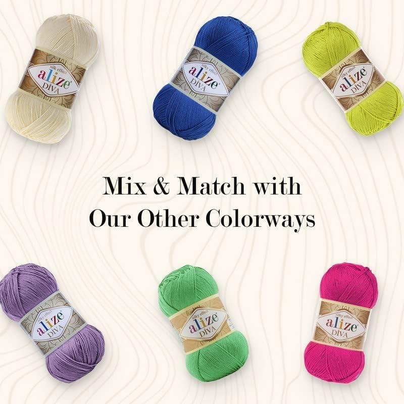 Alize Diva Hand Knitting Yarn - Microfiber Acrylic