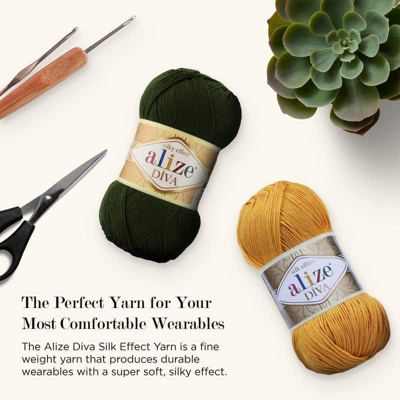 Alize Diva Hand Knitting Yarn - Microfiber Acrylic