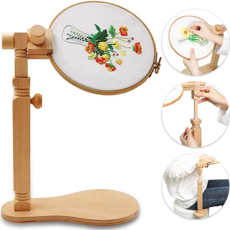 Wooden Embroidery Lap Stand