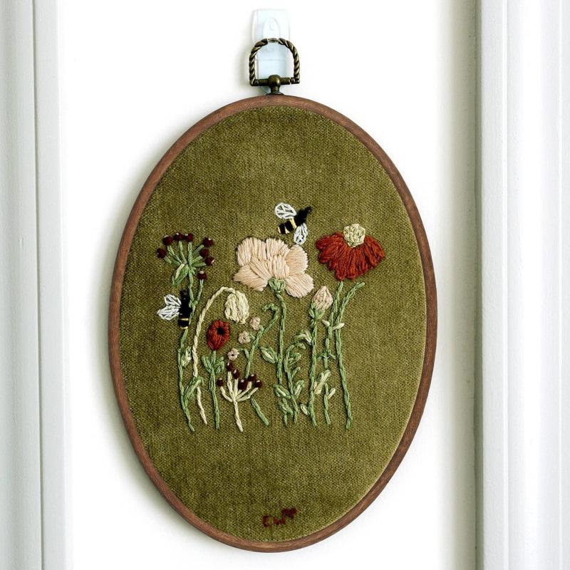 Oval Wood Grain Embroidery Hoop