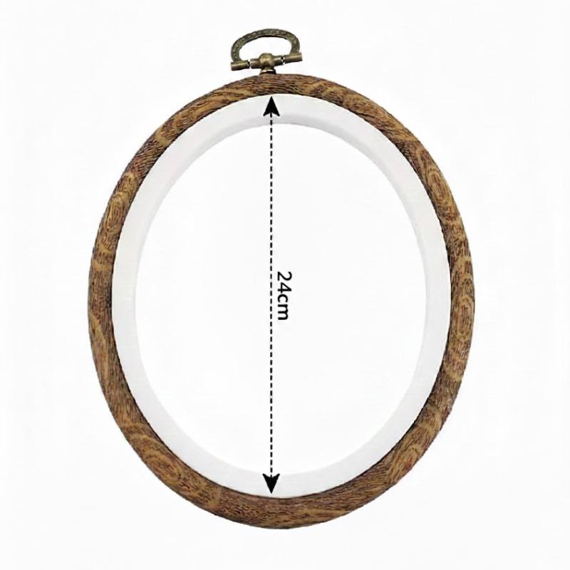 Oval Wood Grain Embroidery Hoop